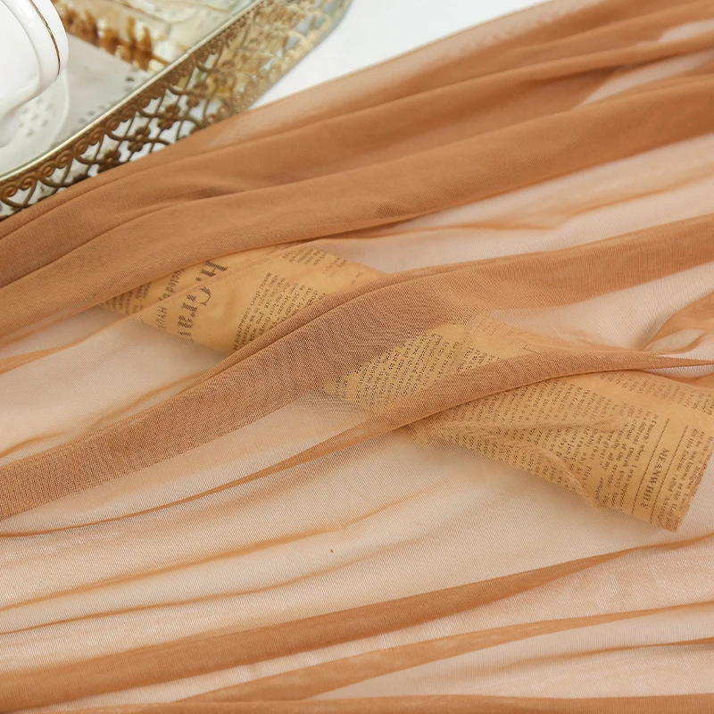 Crystal Mesh Fabric - 150x100 ซม.ความยืดหยุ่นสูง Power ผ้าตาข่ายสําหรับเย็บชุดเจ้าสาว Backing ชุดเต้นรํา