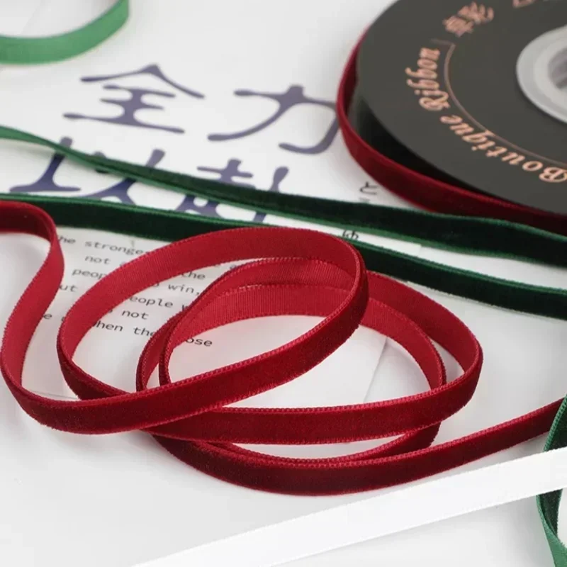 5 หลา/ม้วน กว้าง 6 มม. ริบบิ้น - Velvet Ribbon Roll บทวิจารณ์และราคา