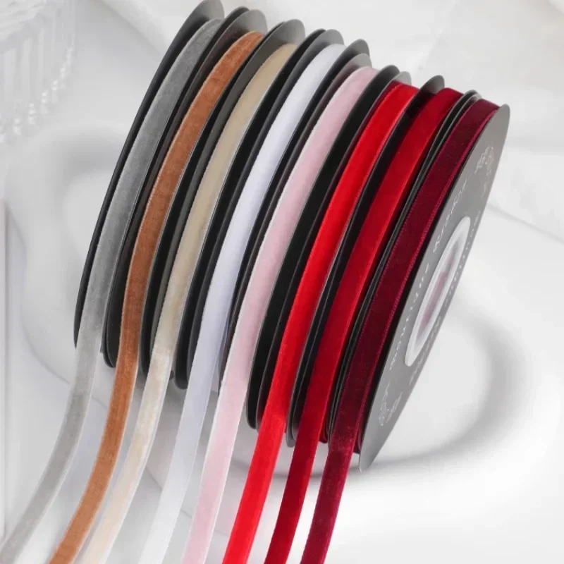 5 หลา/ม้วน กว้าง 6 มม. ริบบิ้น - Velvet Ribbon Roll บทวิจารณ์และราคา