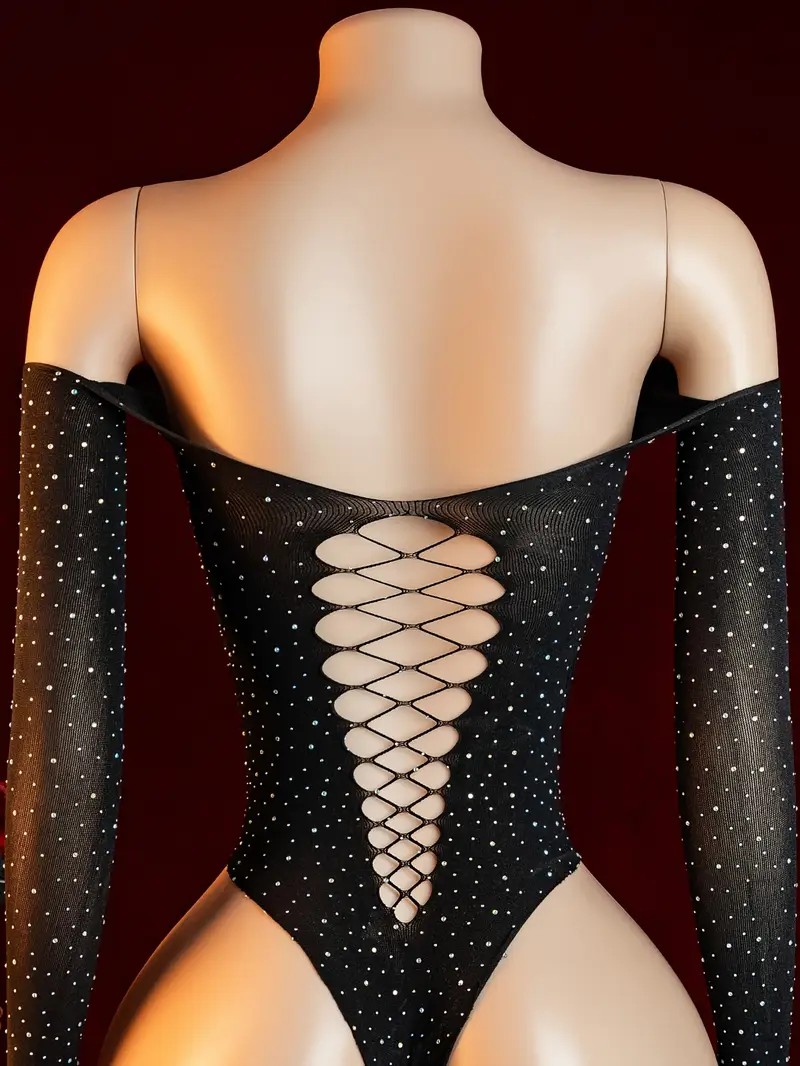 ชุดบอดี้สูทตาข่ายประดับคริสตัล - Crystal Mesh Fabric บทวิจารณ์และราคา