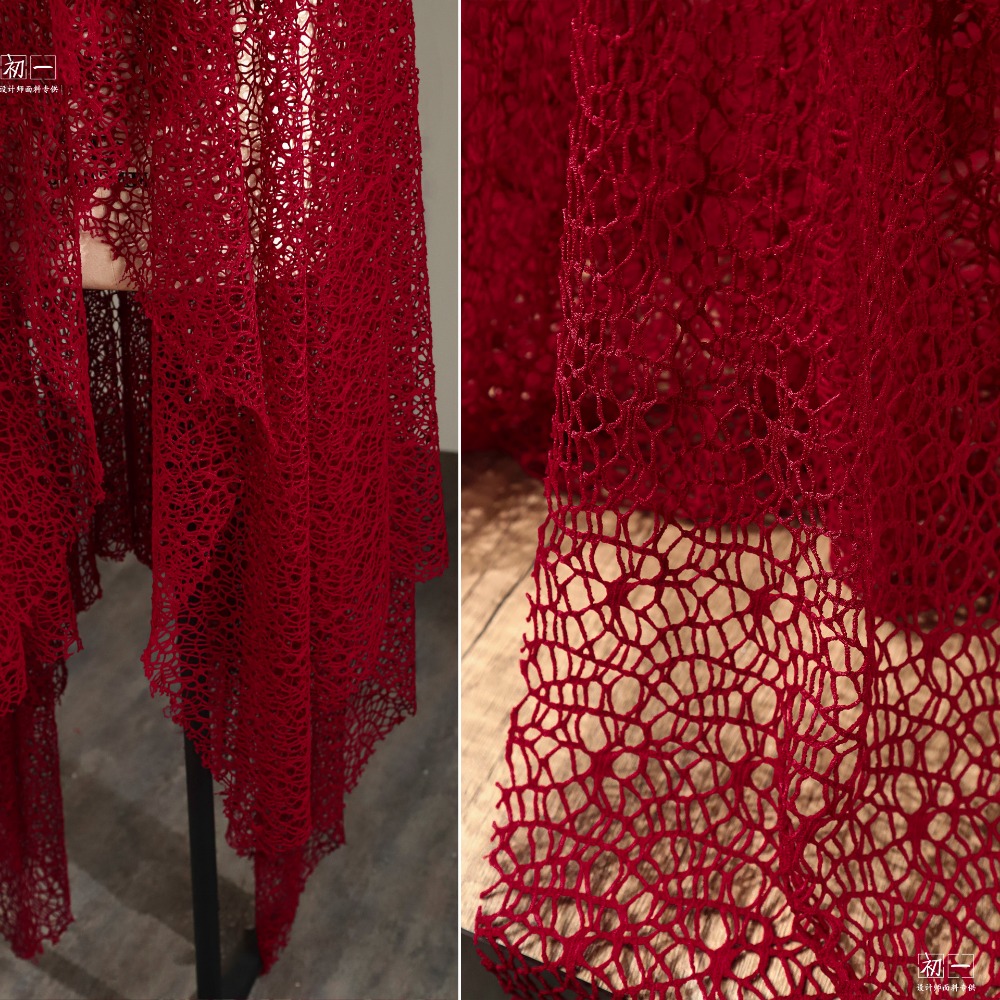 ผ้าตาข่ายกลวงออกสีแดงผิดปกติพร - Crystal Mesh Fabric บทวิจารณ์และราคา
