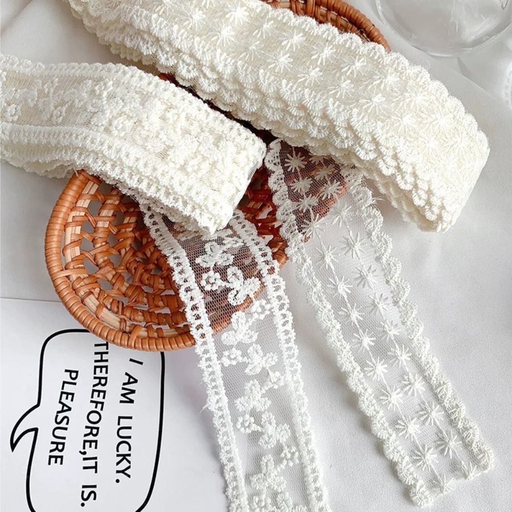 ริบบิ้นลูกไม้ตกแต่งผ้าฝ้ายแท้  - Lace Ribbon Trim บทวิจารณ์และราคา